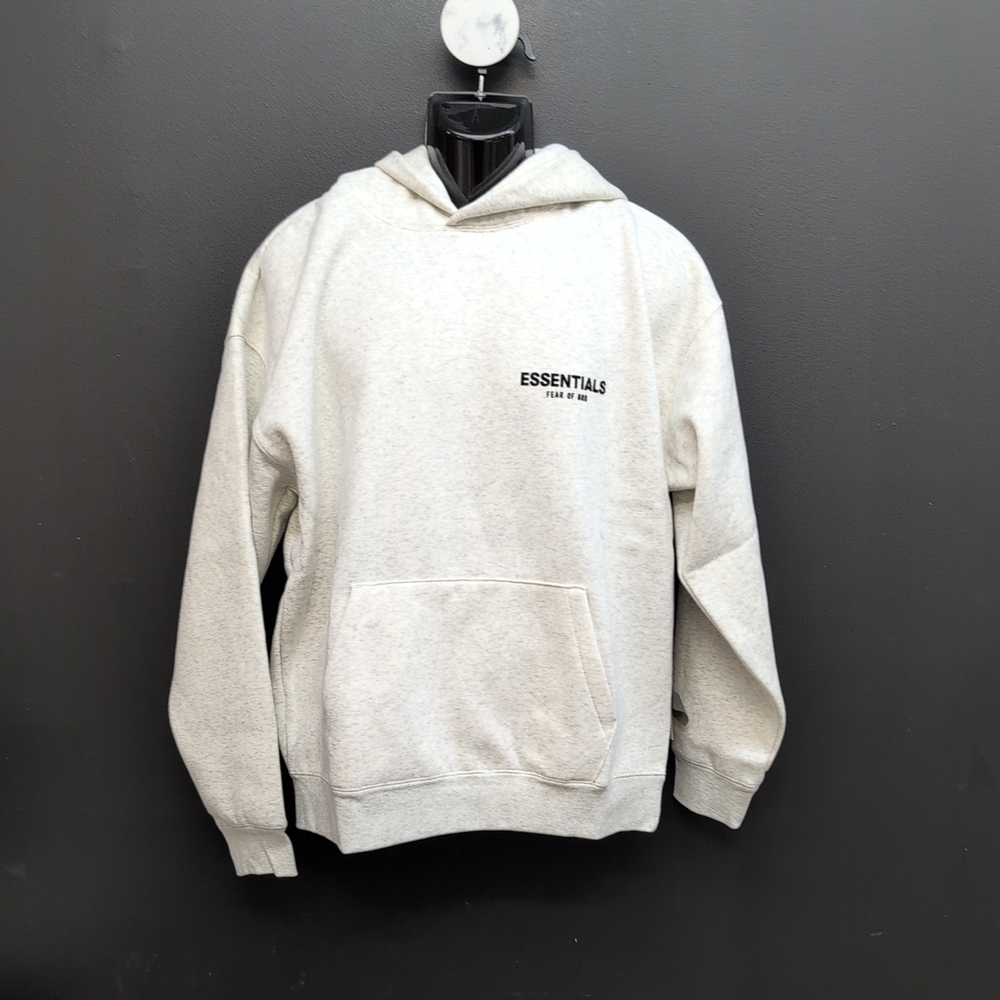 Essentials Fear of God Men's Fleece Pocket Hoodie Sweatshirt Medium Light Oatme